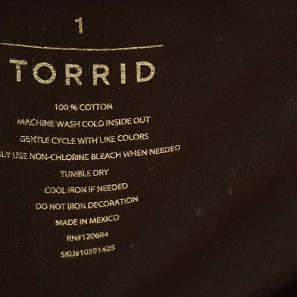 TORRID NOPE Black Tee Shirt 1X (1) - Picture 2 of 4
